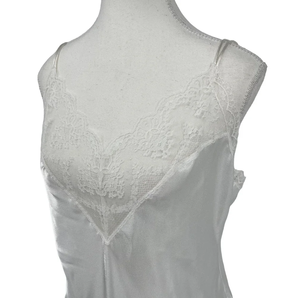 Vintage Nightgown & Robe Set Me 2 Sleepwear White ILGWU Women’s Large - Picture 7 of 16